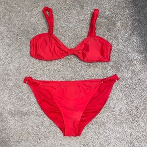 Red 2 Piece Bikini Bathing Suit